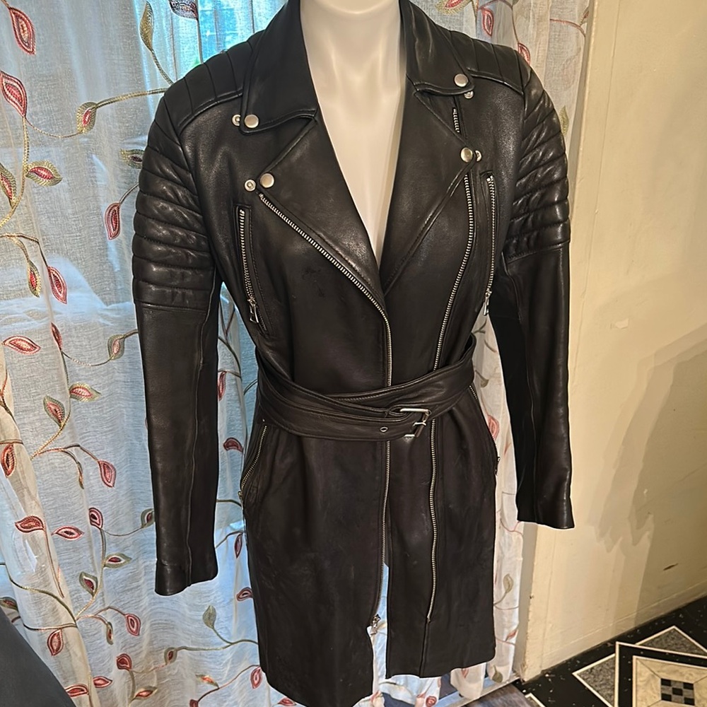 Gap Leather Long Moto Jacket - image 2